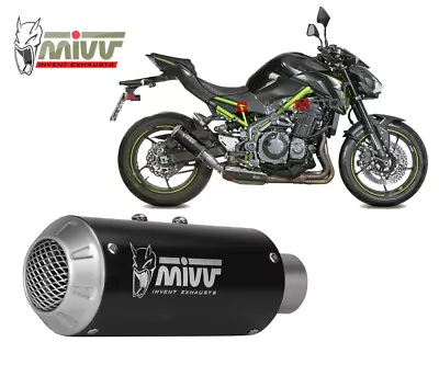 Mivv Approved Exhaust Muffler MK3 Black Steel Black KAWASAKI Z 900 2017 > 2019 • $249.74